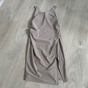 Beyond the bump by Beyond Yoga, tan dress, XL